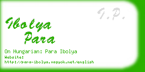 ibolya para business card